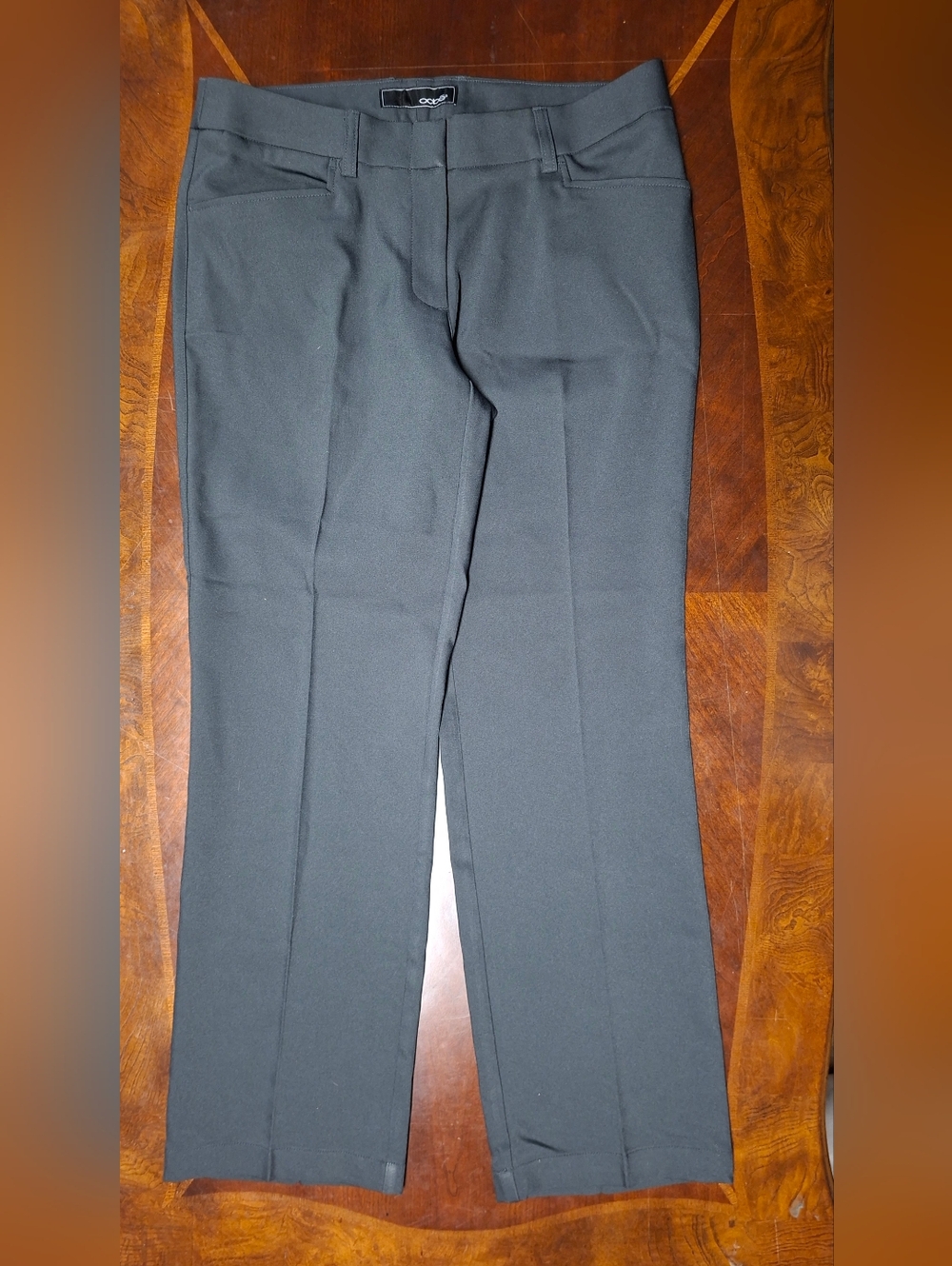 Ann Taylor Straight-Leg Dress Pants in Charcoal Gray